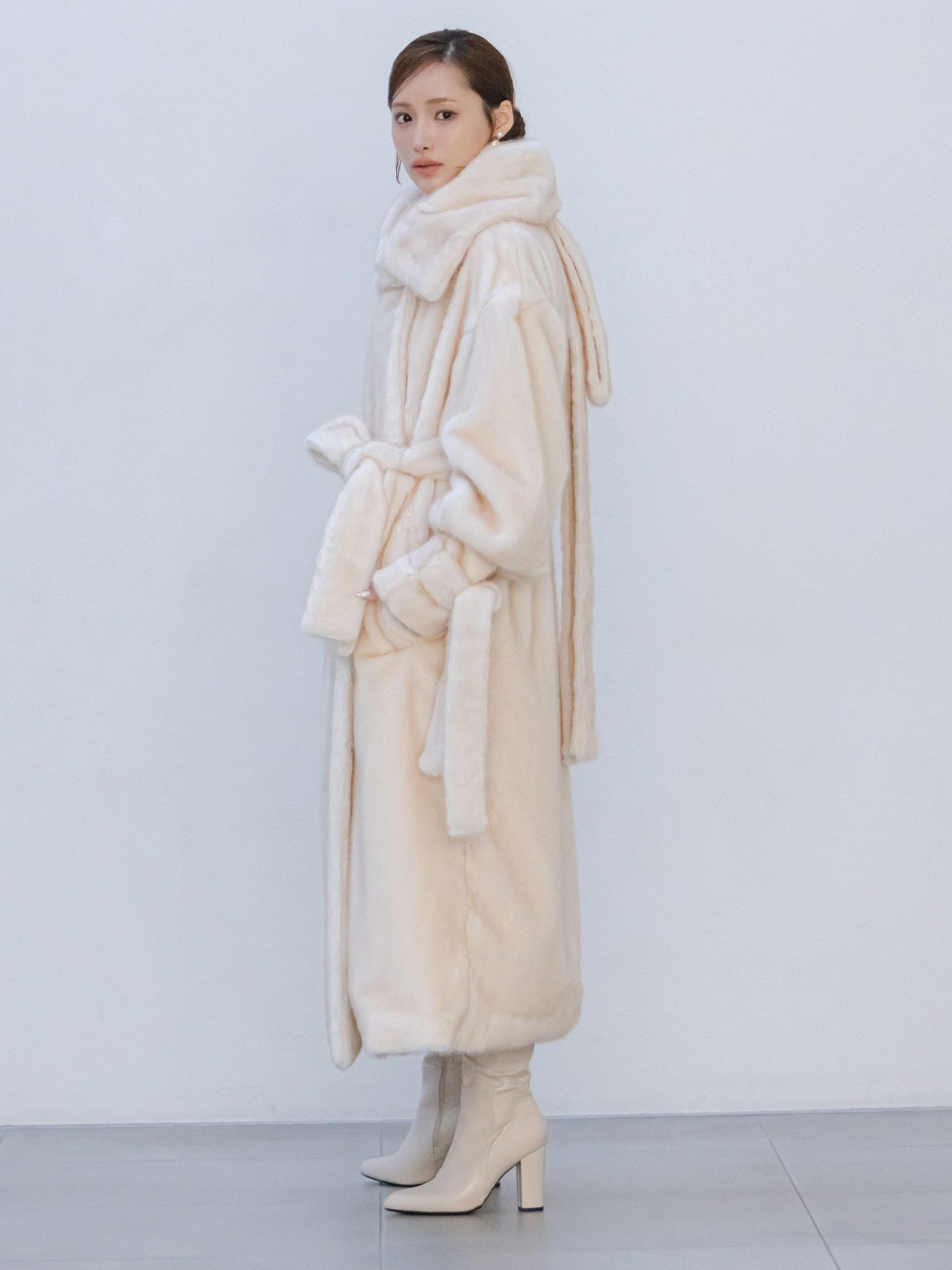 Moonlit Veil Fur Coat