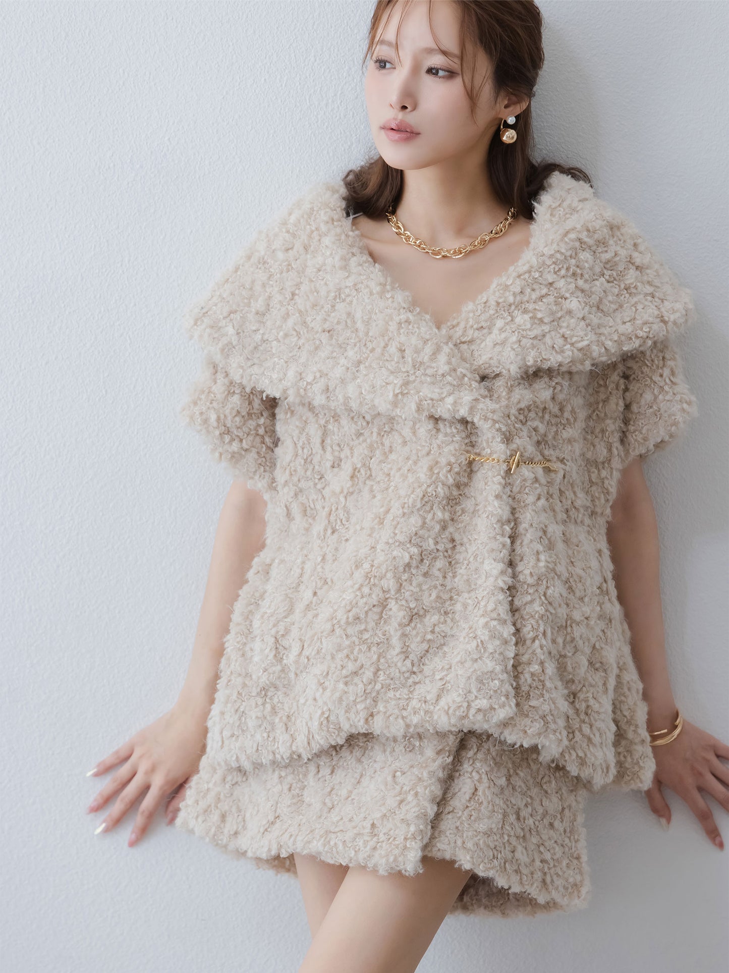 Curly Boa Wrap-like Skirt