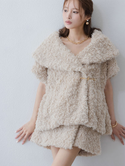 Curly Boa Wrap-like Skirt