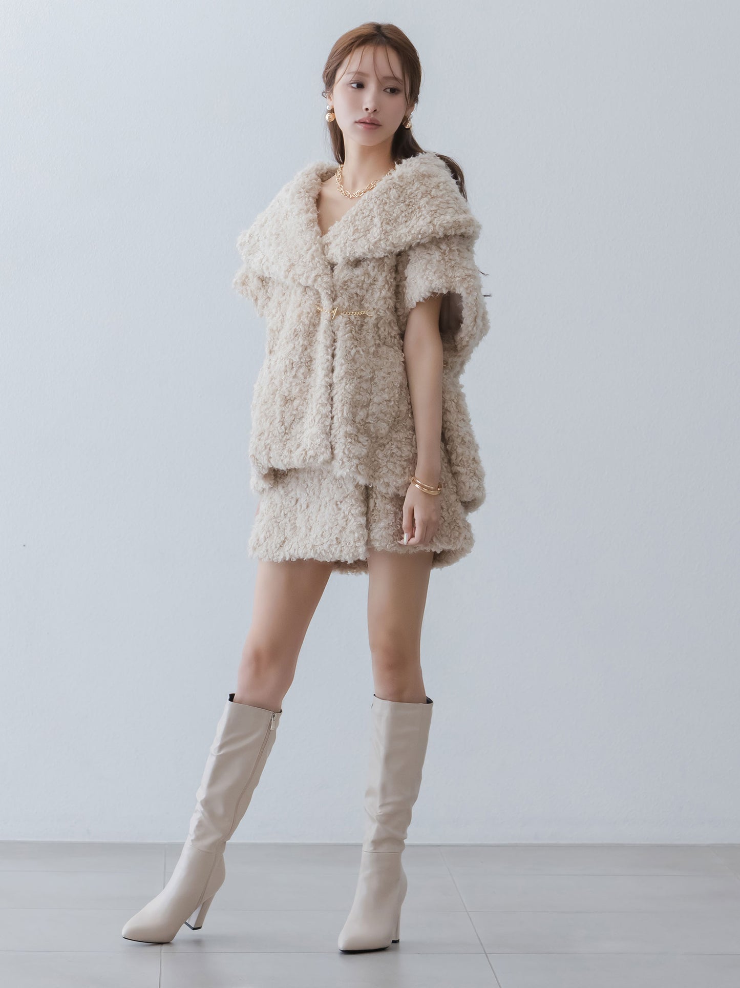 Curly Boa Wrap-like Skirt