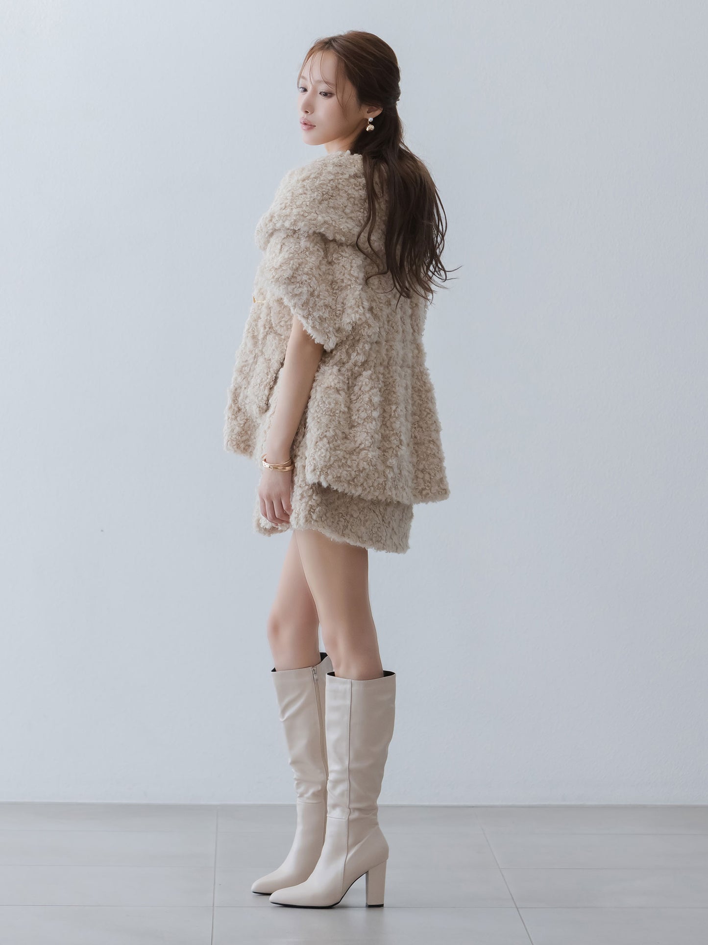 Curly Boa Wrap-like Skirt