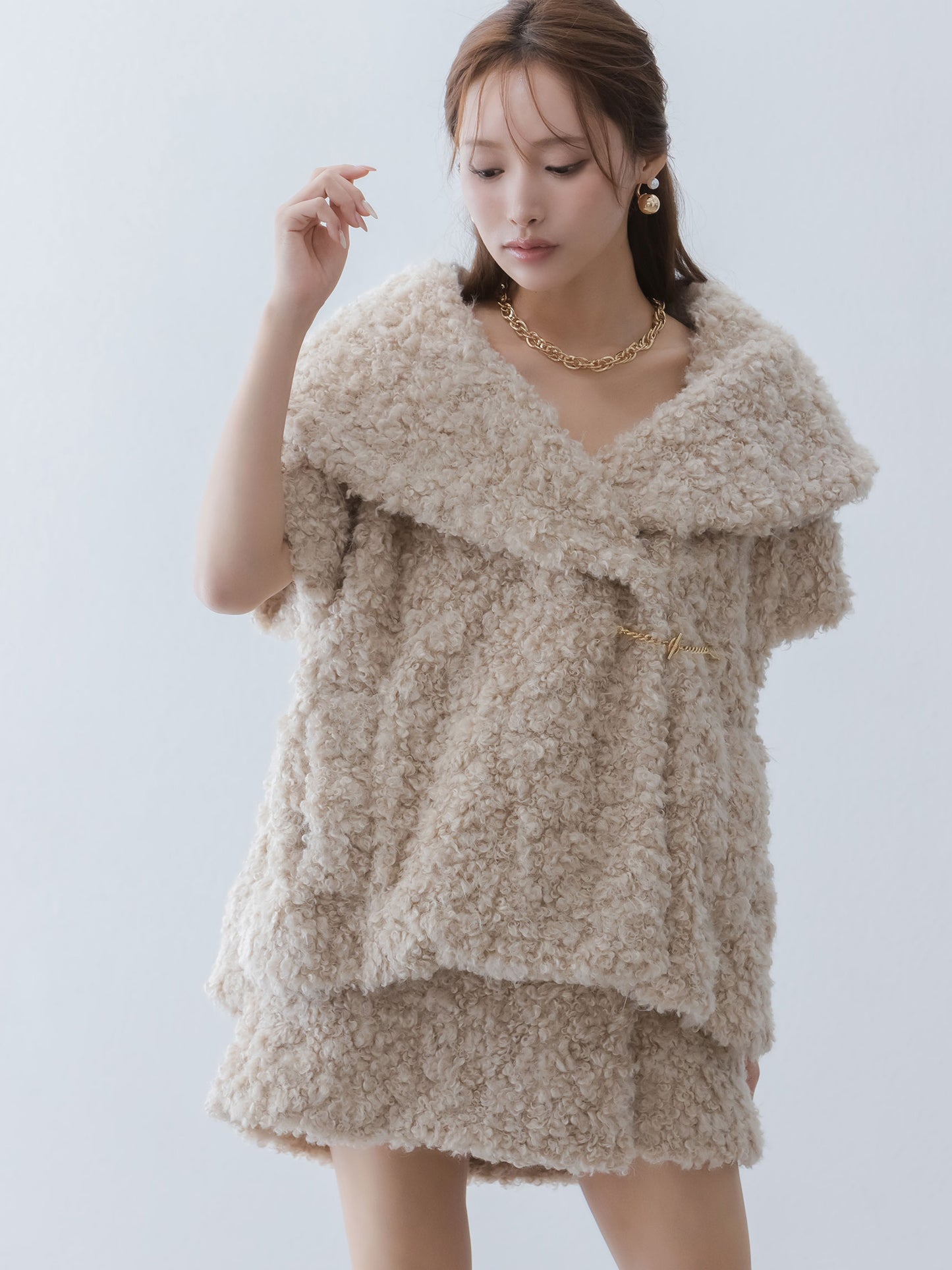 Curly Boa Wrap-like Skirt