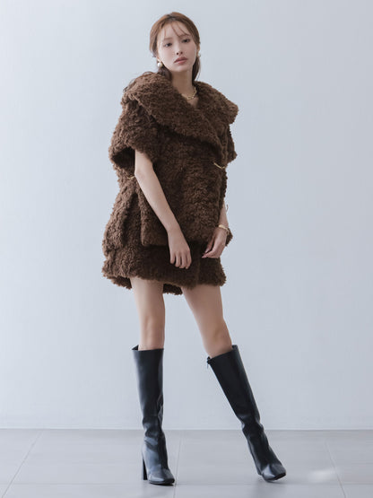 Curly Boa Wrap-like Skirt