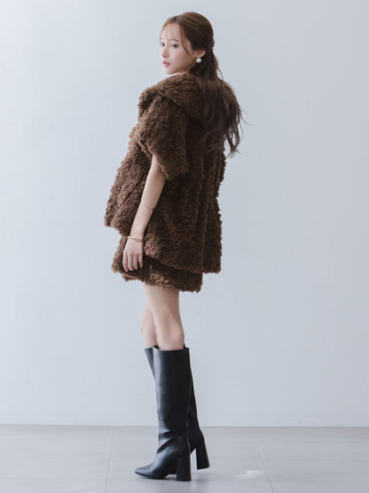 Curly Boa Wrap-like Skirt