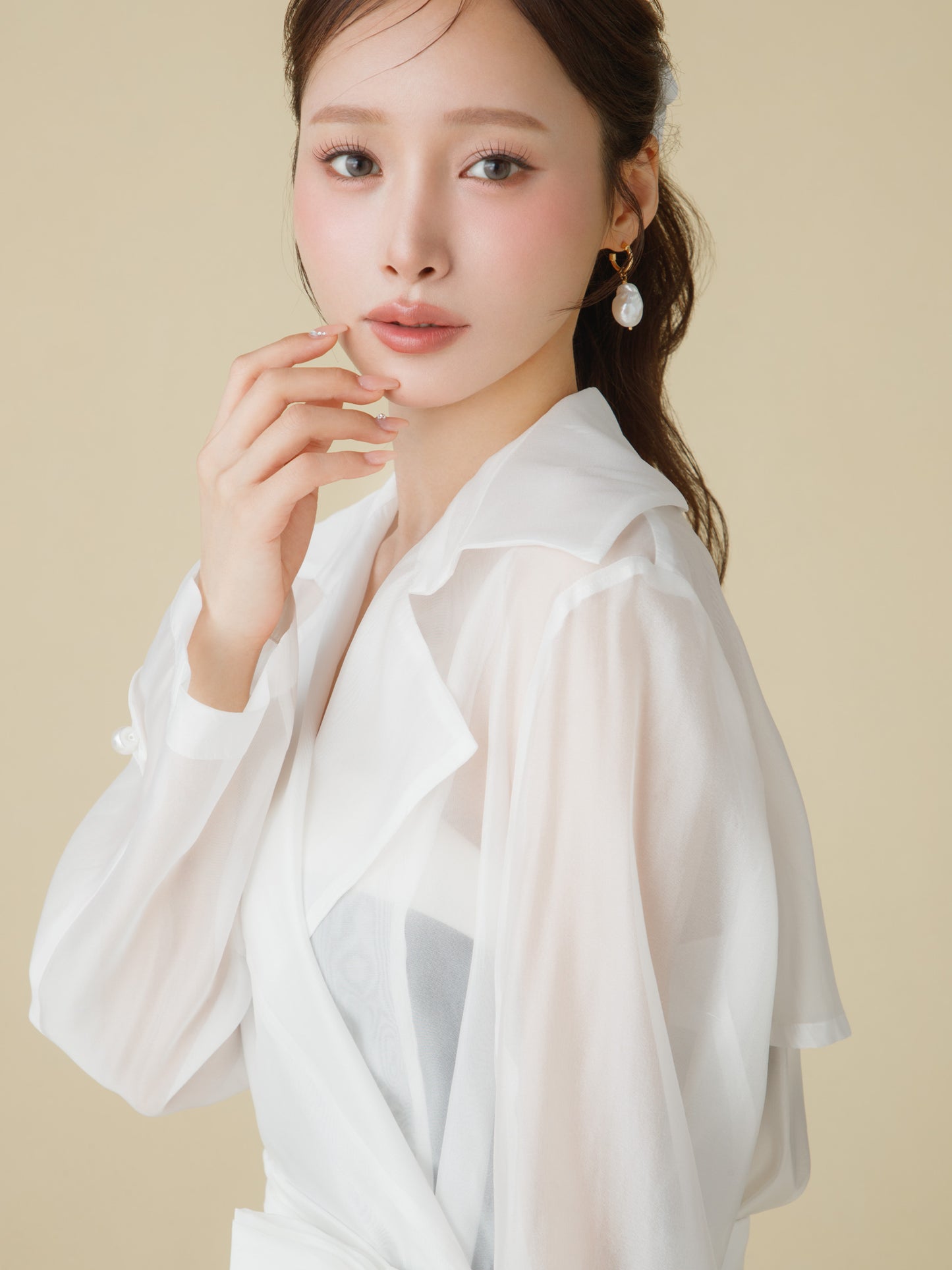 Sheer Organza Trench Coat