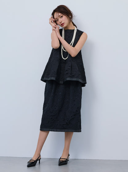 layered lace sleeveless blouse