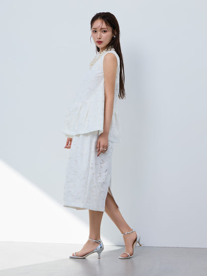 layered lace cocoon skirt