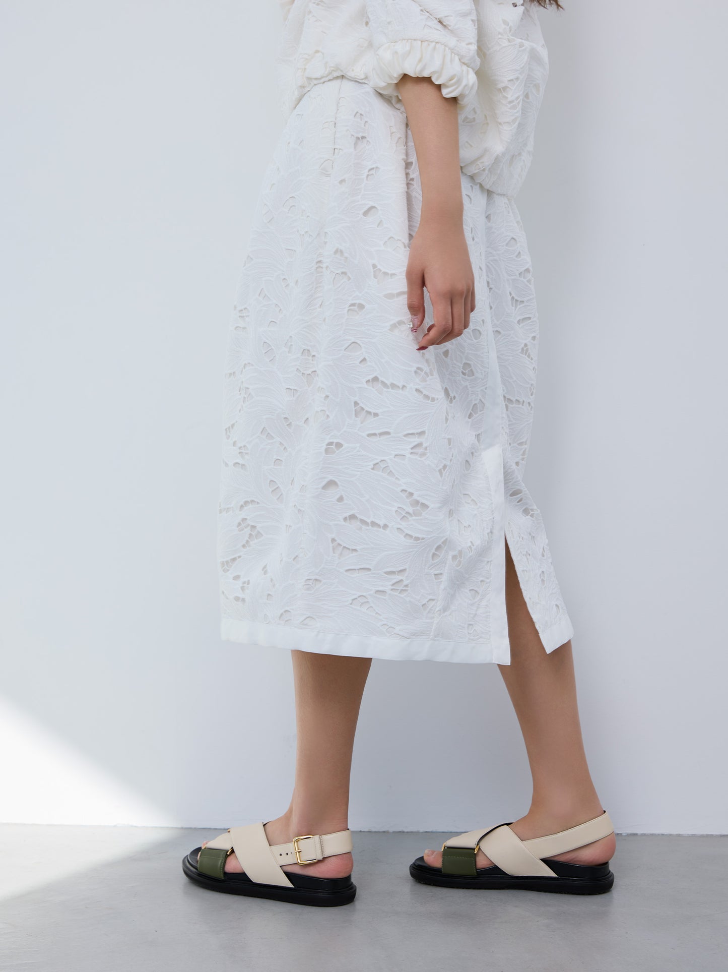 layered lace cocoon skirt
