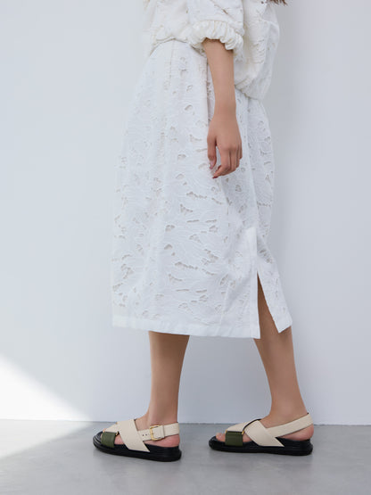 layered lace cocoon skirt