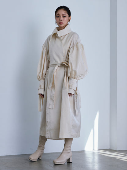 flower sleeve over coat