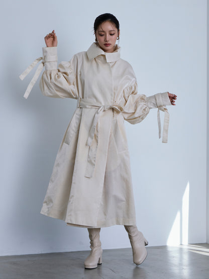 flower sleeve over coat
