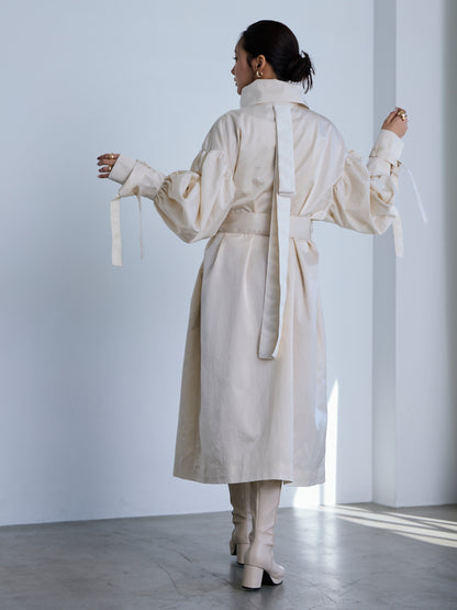 flower sleeve over coat
