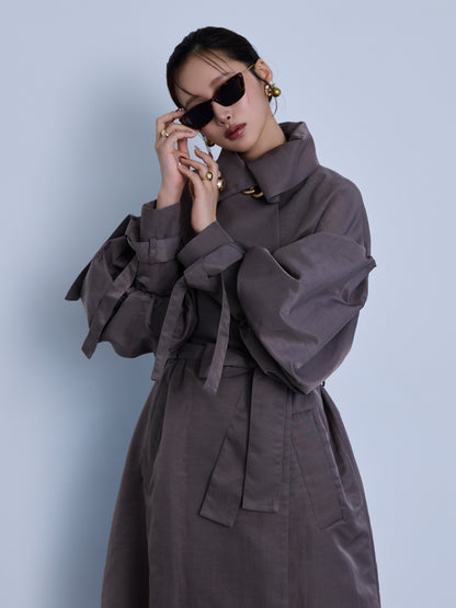 flower sleeve over coat