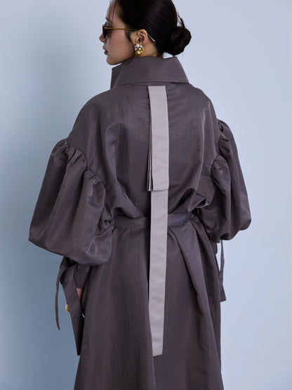 flower sleeve over coat