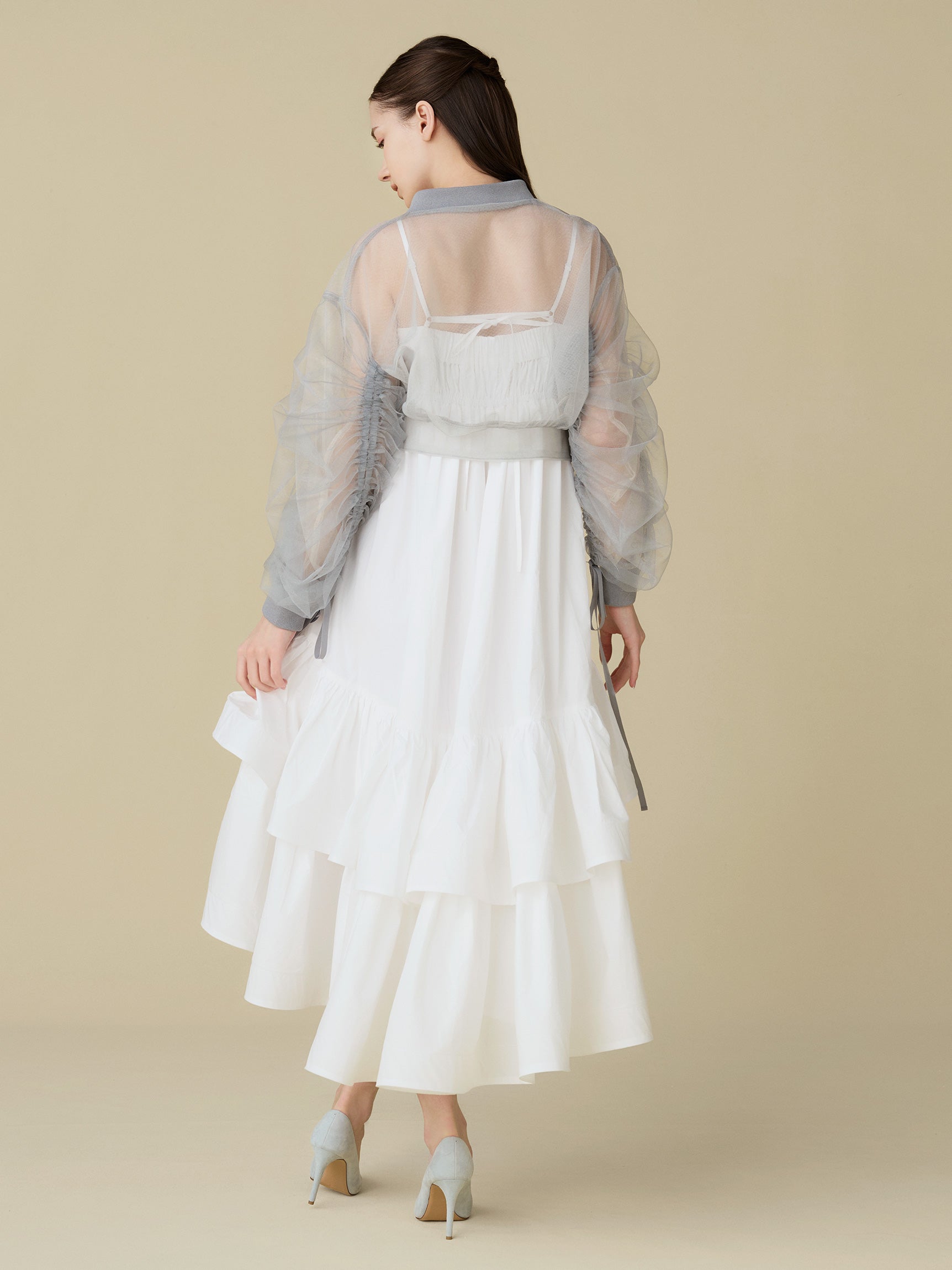 Sheer Tulle Drawstring Sleeve Blouson – La Vie OFFICIAL ONLINE STORE