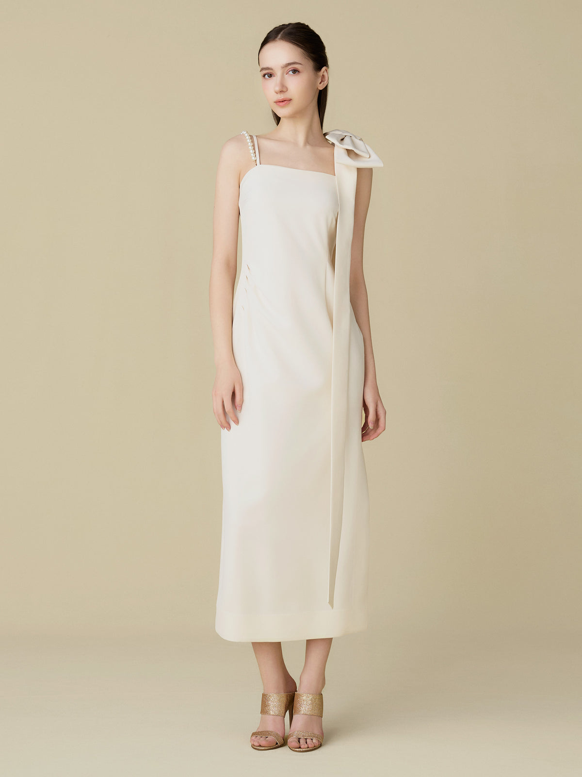 Asymmetric Ribbon Satin Dress – La Vie OFFICIAL ONLINE STORE